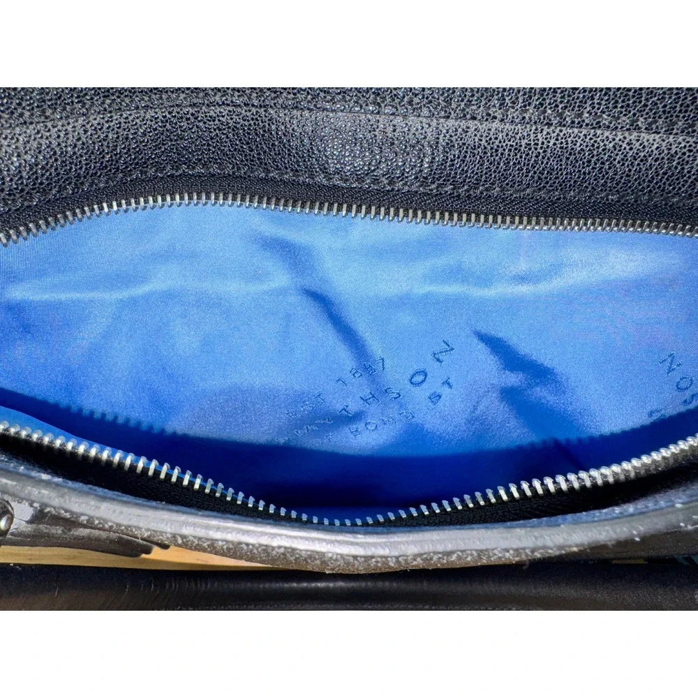 SMYTHSON Panama Leather‎ Double Zip Travel Bag Black